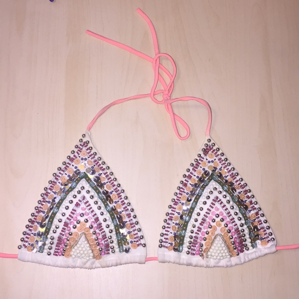 Victoria’s Secret Beaded Swimsuit Top - L